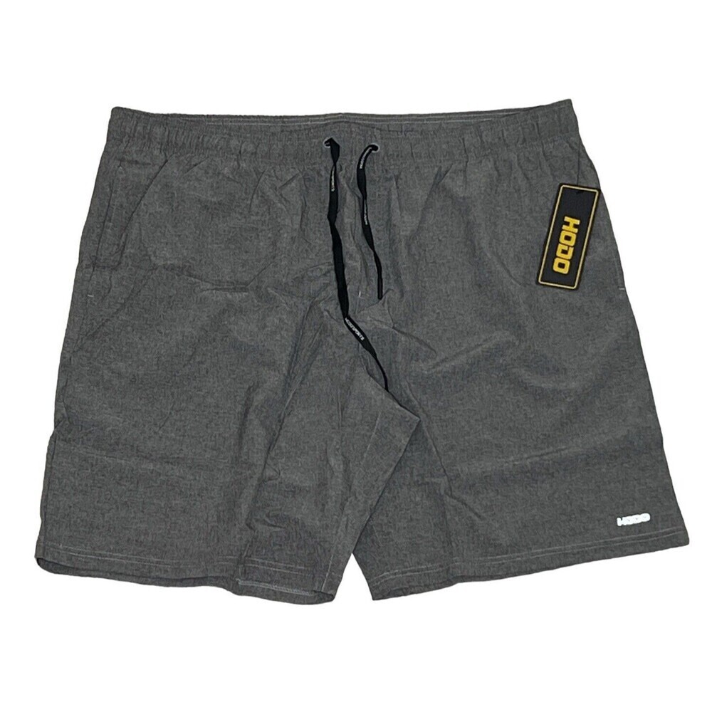 Hodo Sports Athletic Shorts Men's XXL Gray Lined Pockets Drawstring 5"‎ Inseam